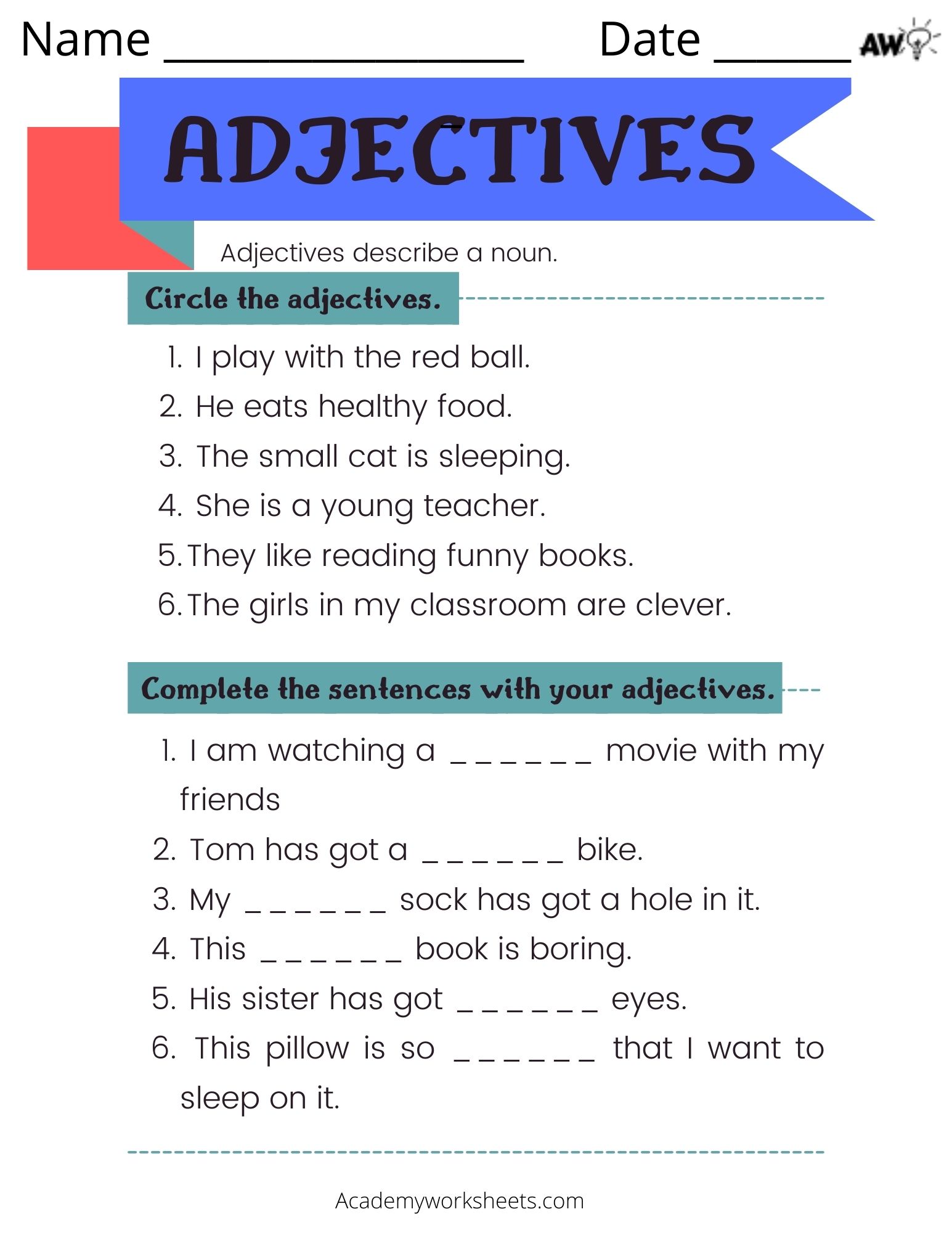 ADJETIVES (Big,Small, Long, Short) worksheet