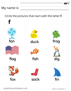 find words start with letter f