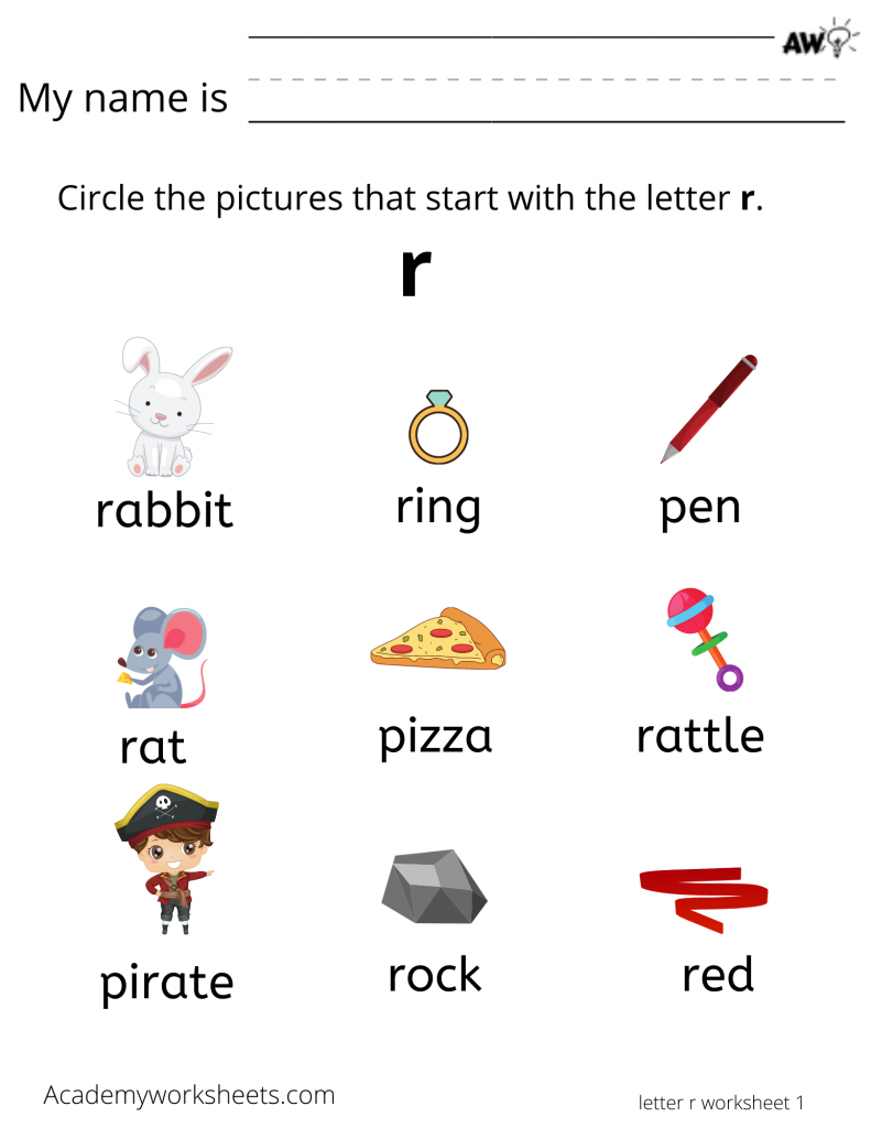 learn the letter r