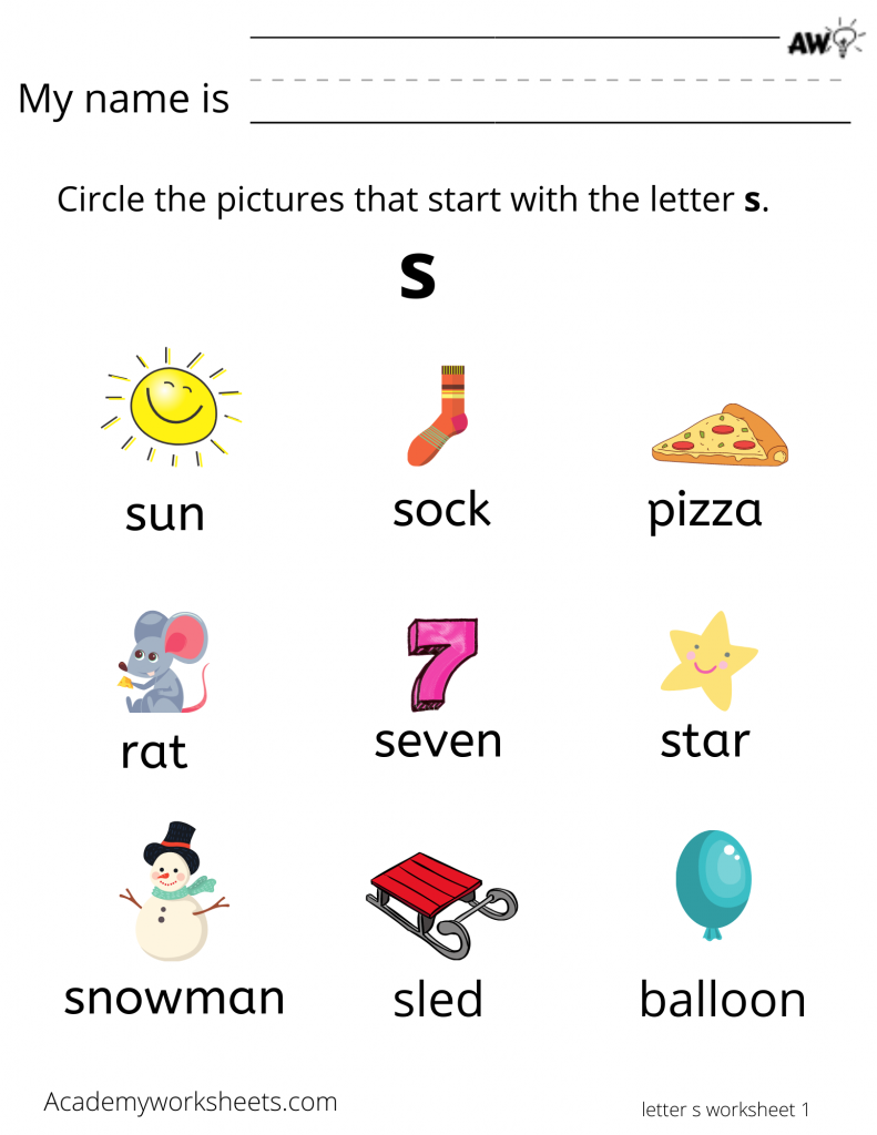Learn the letter S s
