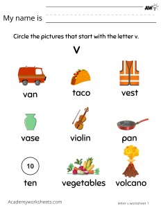 learn the letter v
