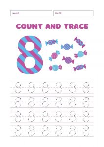 trace and learn number 8