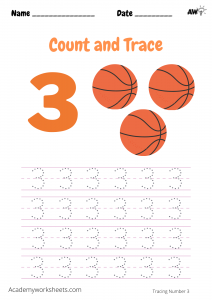 'The number 3' - tracing can be easily learned with a lot of practice.