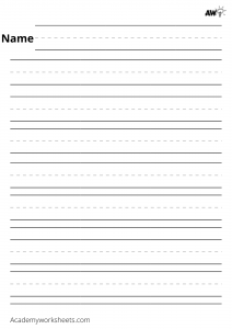 'Printable lined papers for kids' is a great way for children to learn how to write