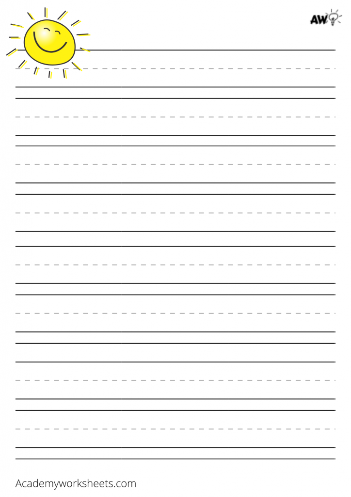 'lined paper for kids'