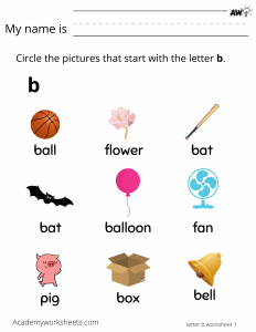 learning letter B b