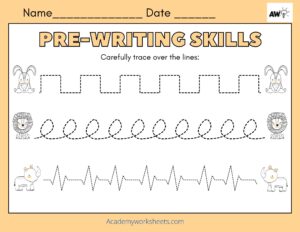 Pre-writing skills free worksheet tracing