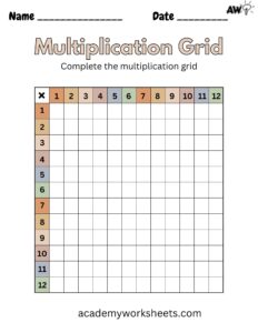 multiplication grid
