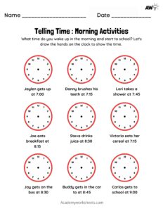 clock worksheets
