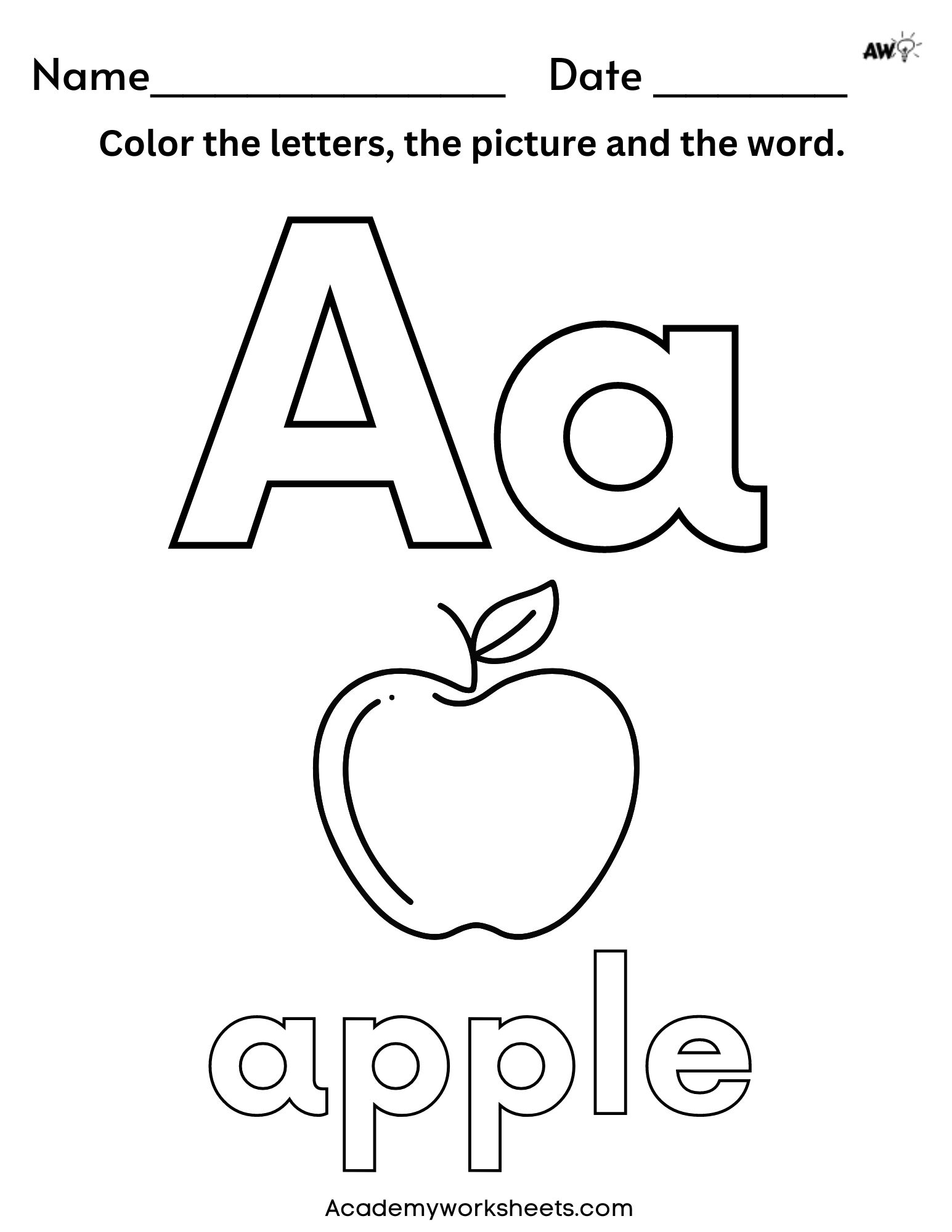 The Best Coloring the Alphabet Printable Worksheets From A to Z ...